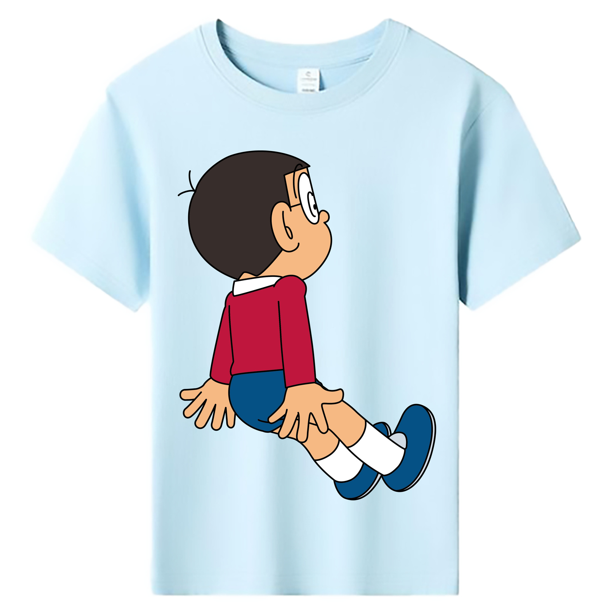 （画像用） ドラえもん 野比 のび太 Doraemon Nobita Nobi 綿100％キッズTシャツ（フロントプリント）